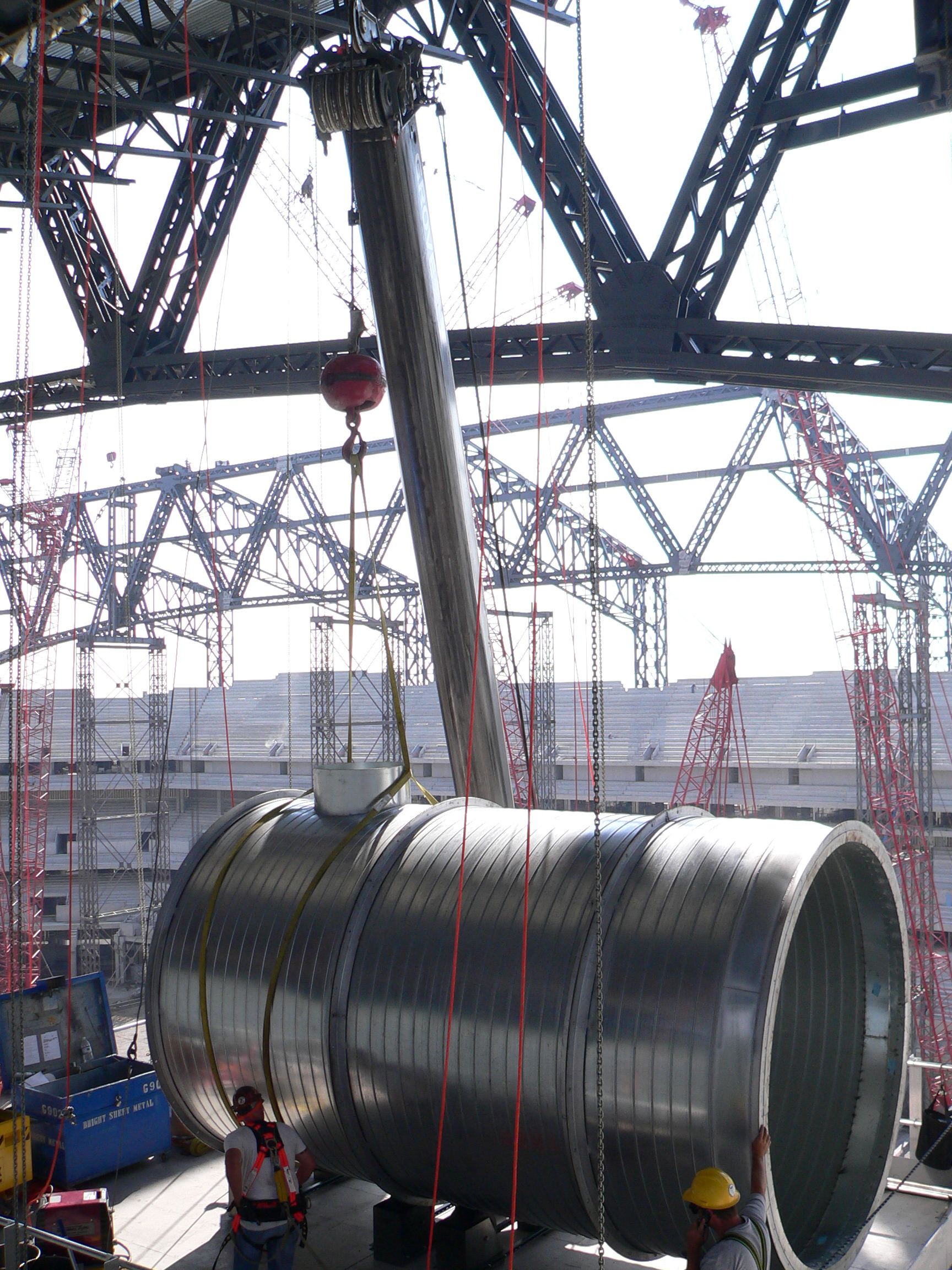 Huge duct on platform